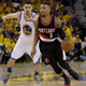 Damian Lillard blows by Klay Thompson, again. (Photo credit: Mario Jose Sanchez/AP)